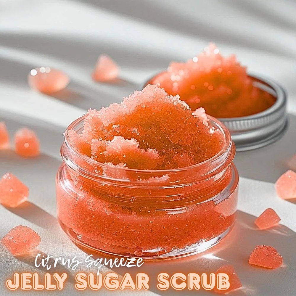 Citrus Squeeze Jelly Sugar Scrub | Lemon, Orange & Kiwi | Tropical Glow Polish